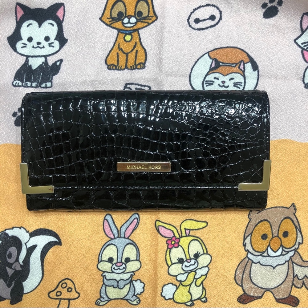 Gifted Preloved Michael Kors Crocodile Embossed Wallet
